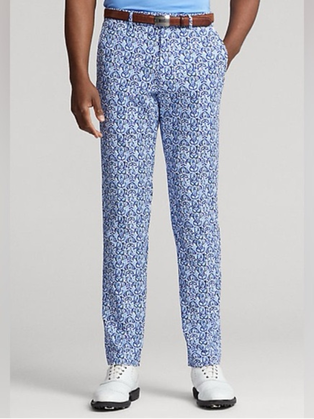 Ralph Lauren Slim Blue Paisley-Print Jeans size 36x34